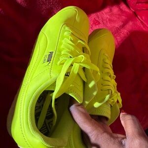 Puma Roma Bright Yellow Sneakers Size 7 Women Like New